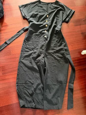 Black jumpsuit with buttons thumbnail 1