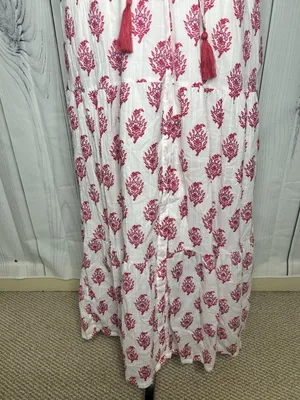Roller Rabbit x Target Maxi Dress Pink Bouquet Print Short Sleeve Womens Sz S thumbnail 4