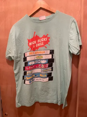 Nickelodeon Nick Flicks & Chill Graphic Green T-Shirt Womens Size large thumbnail 1