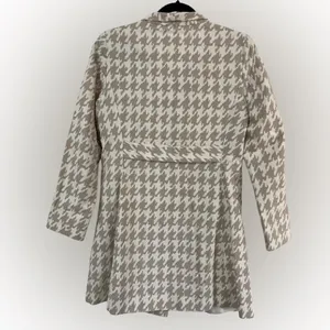 Banana Republic Houndstooth Trench Coat Sz S thumbnail 2