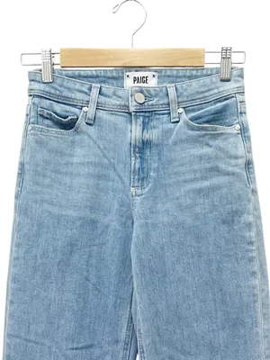 PAIGE Nellie Culotte Jeans Size 24 Harmonic Wide Leg Crop Mid Rise Light Wash thumbnail 5