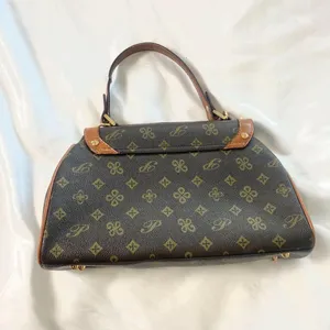 Vintage Signature Print Gold Padlock Tophandle Hand Bag / Small Bag thumbnail 4