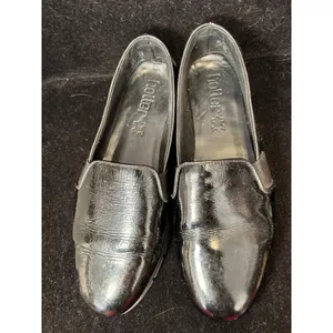 Hotter Black Patent Leather Slip On Comfort Loafers Flats UK 7.5 US 9.5-10 thumbnail 2