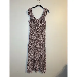 Madewell Ruffled Scoopneck Maxi Dress Size 8 Style NV447 Sleeveless Multicolor thumbnail 3