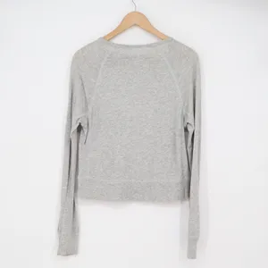 Rag & Bone Top Womens S Raglan Long Sleeve Heather Grey Cropped Excellent thumbnail 4