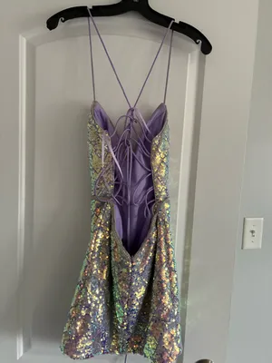 Boutique sequin Homecoming Dress  thumbnail 4