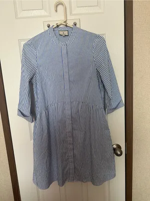 Tuckernuck Blue and White Striped Midi Shirt Dress thumbnail 8