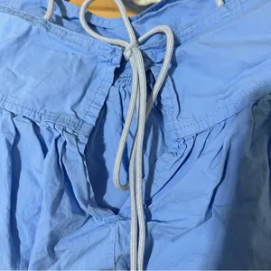 SNDYs Serina Tie Strap Blue Cotton Tank Top XS Summer Festival Going Out thumbnail 7