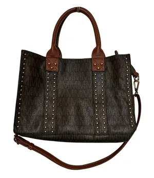 M Marco Collection Brown Monogram‎ 3 pc Set Crossbody Purse Wristlet thumbnail 1
