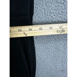 Loft Beach Jumpsuit Womens‎ M Black Surplice V-Neck Tie Ankle Tapered Leg Casual thumbnail 6