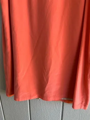 Amanda‎ Uprichard Silk Coral Orange Sleeveless Shift Mini Dress Size L thumbnail 4