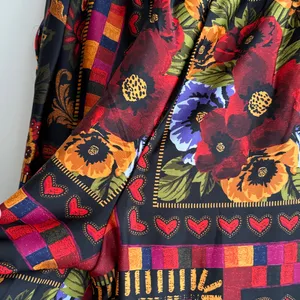 Joie Floral and Sun Graphic Silky Culotte Pants, Multicolored, Size Large thumbnail 10