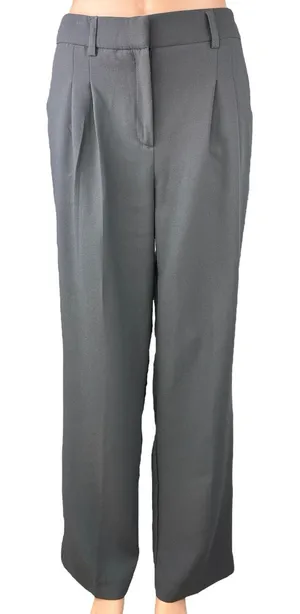 Joie Women's Gray Pleated Straight High Waist Ankle Trousers Dress Pants Size 4 thumbnail 1