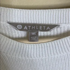 Athleta off white‎ crew neck sweater thumbnail 4