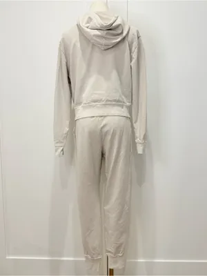Goodlife Micro Terry Lounge Set Small Beige Hoodie Joggers Travel Minimal Comfy thumbnail 3