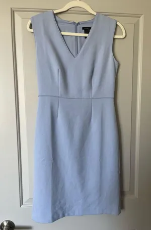 Ann Taylor Light Blue Midi Dress thumbnail 2