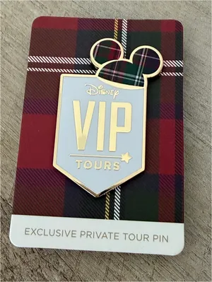 Disney World VIP Tours Exclusive Private Tour Plaid Mickey Hat Pin thumbnail 3