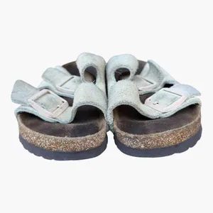 Birkenstock Arizona Suede Sandals Tan Cream Sage Taupe Double Strap Slides 38 thumbnail 3