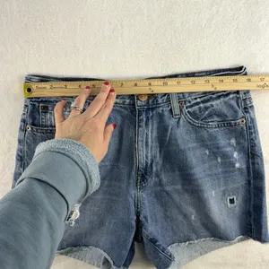 JCrew Sz 29 Jeans Shorts Broken In Boyfriend Cutoffs Blue Denim Distressed C0873 thumbnail 12