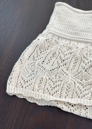 American Eagle Outfitters Cream Lace strapless top thumbnail 4