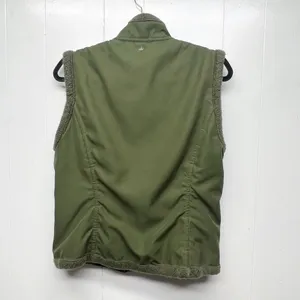 Prana Gorpcore Streetwear Hiking Sherpa Lined Camo Green Womens Vest Sz Medium thumbnail 8