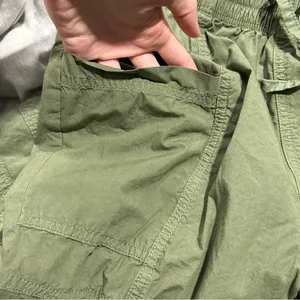 Aerie High Waisted Go For It Baggy Cargo Pants Olive Green Size XS Grunge thumbnail 8