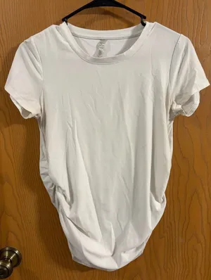 Beyond the Bump Women's White Featherweight One & Only Maternity Tee XS thumbnail 1