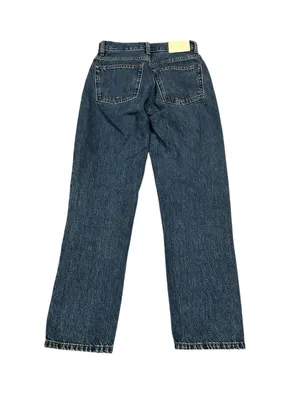 Everlane 90’s Cheeky High Rise Waist Denim Blue Straight Leg Jeans 24 Barrel thumbnail 3