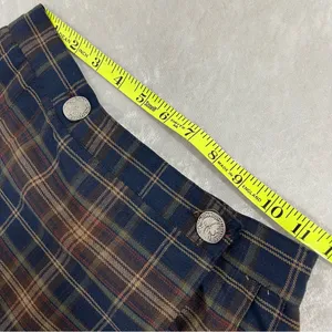 Tracy Evans Vintage size small wrap around vintage plaid skirt rayon blend made in the USA thumbnail 10