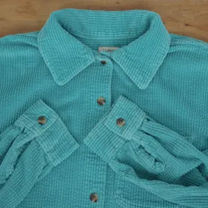 LL Bean Women's Corduroy Relaxed Button Down Heavy Shirt Small thumbnail 3