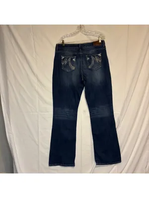 Maurices Women's Bootcut Jeans Mid Rise Dark Wash Stretch Blue Denim Size 13/14 thumbnail 2