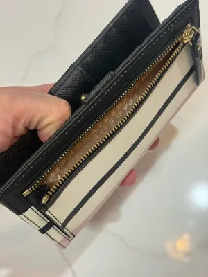 Kate Spade New York Eden Street Stacy Bifold Wallet Pink White Black Stripes thumbnail 9