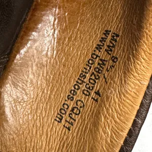 Born Dark Brown Leather Slip On Clogs Wedge Shoes Womens 9.5 41 thumbnail 5