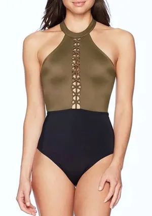🆕 Coastal Blue one piece monokini swimsuit… thumbnail 1