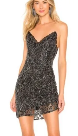 H:ours Mae Metallic Mini Dress‎ nwt thumbnail 1