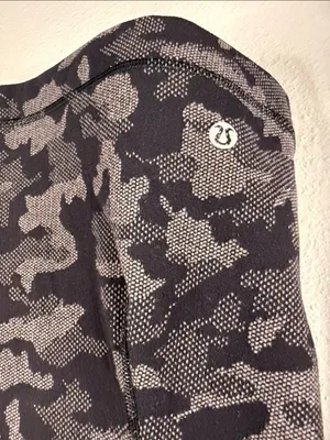 Lululemon Runderful Long Sleeve – Heritage Camo Jacquard Black Lunar Rock Size 4 thumbnail 7