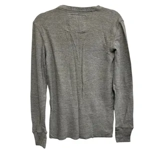 American Eagle Gray Thermal Long Sleeve‎ Shirt Logo Graphic XS thumbnail 2