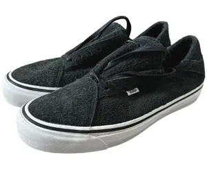 NEW Vans Diamo Ni hairy Suede Sneakers 8 men's 9.5 women's Black White‎ thumbnail 1