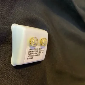 925 Sterling silver CZ earrings Screw backs thumbnail 6