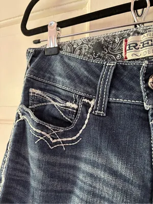 Ariat REAL Women’s Bootcut Jeans Size 29S Dark Wash Stretch Denim Western Flare thumbnail 6