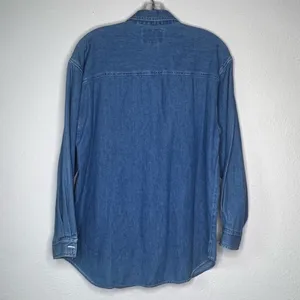Vintage Quizz Again Denim Embroidered‎ Christmas Bear Shirt thumbnail 4