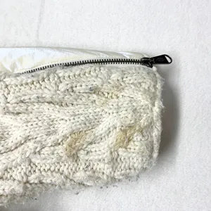 FP Movement Hybrid Cable Knit Puffer Jacket Womens Size L White Mixed Media Crop thumbnail 10