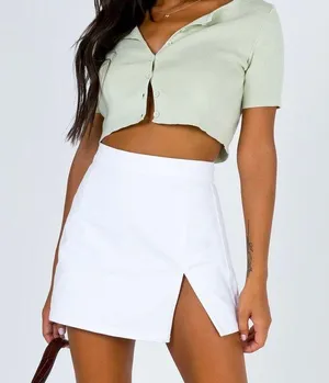Princess Polly - Lioness | High-Waisted The Lola Mini Skirt White thumbnail 8