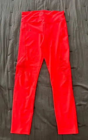 Under Armour Neon Coral Athletic Leggings thumbnail 1