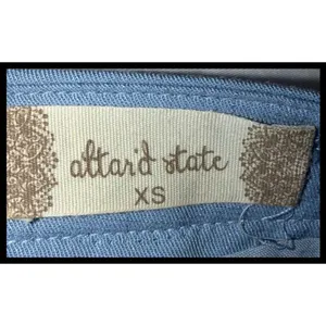 Altar'd State Skort Women XS Light Blue Ruffle Wrap Front Mini Skirt Shorts Boho thumbnail 4