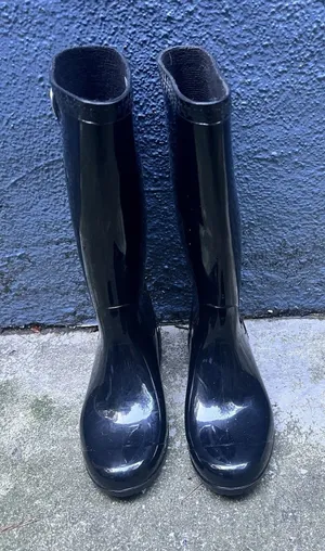 UGG Womens Rain boots 5M Shaye Navy Blue Tall Rugged Outdoors Utility Gorpcore thumbnail 1