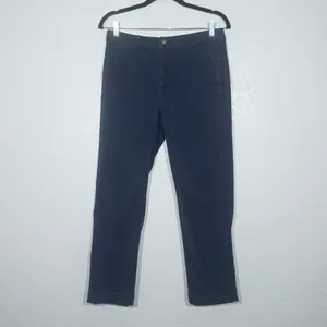 J. Crew Navy Blue High-Rise Girlfriend Chino Pants Size 4 thumbnail 2