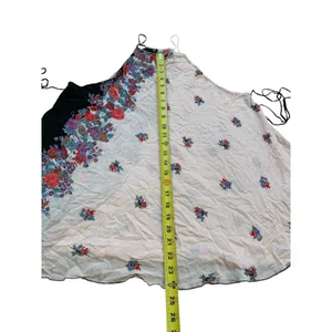 Intimately Free People Floral Halter‎ Top XS Black Pink Boho Trapeze Flowy thumbnail 7