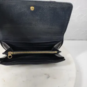 See By Chloe Checkbook Wallet 7.25" Black Soft Embossed Leather Bi-Fold Clutch thumbnail 14