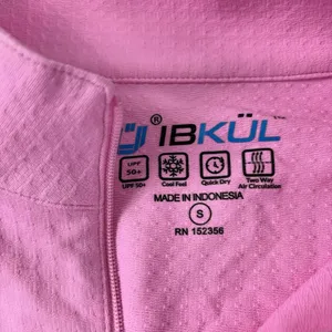 IBKUL Shirt Womens Small Pink Long Sleeve 1/4 Zip Mock Neck UPF 50+ Golf Top thumbnail 3